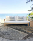 LOOMLAN Rugs Mehriza Brown Washable Indoor-Outdoor Rug