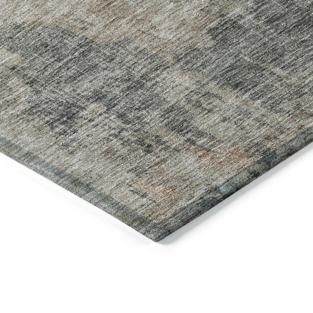 LOOMLAN Rugs Mehriza Brown Washable Indoor-Outdoor Rug