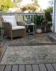 LOOMLAN Rugs Mehriza Brown Washable Indoor-Outdoor Rug