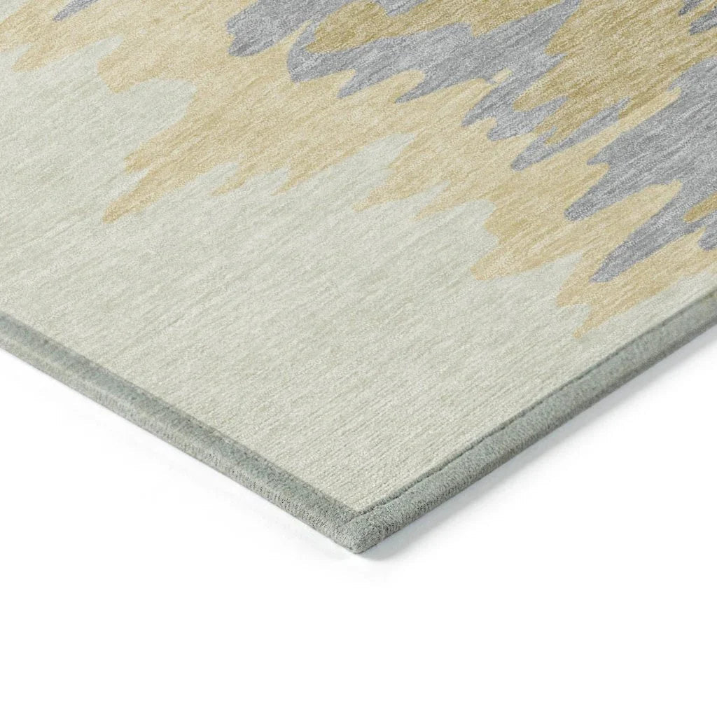 LOOMLAN Rugs Meleya Gold Washable Indoor-Outdoor Rug
