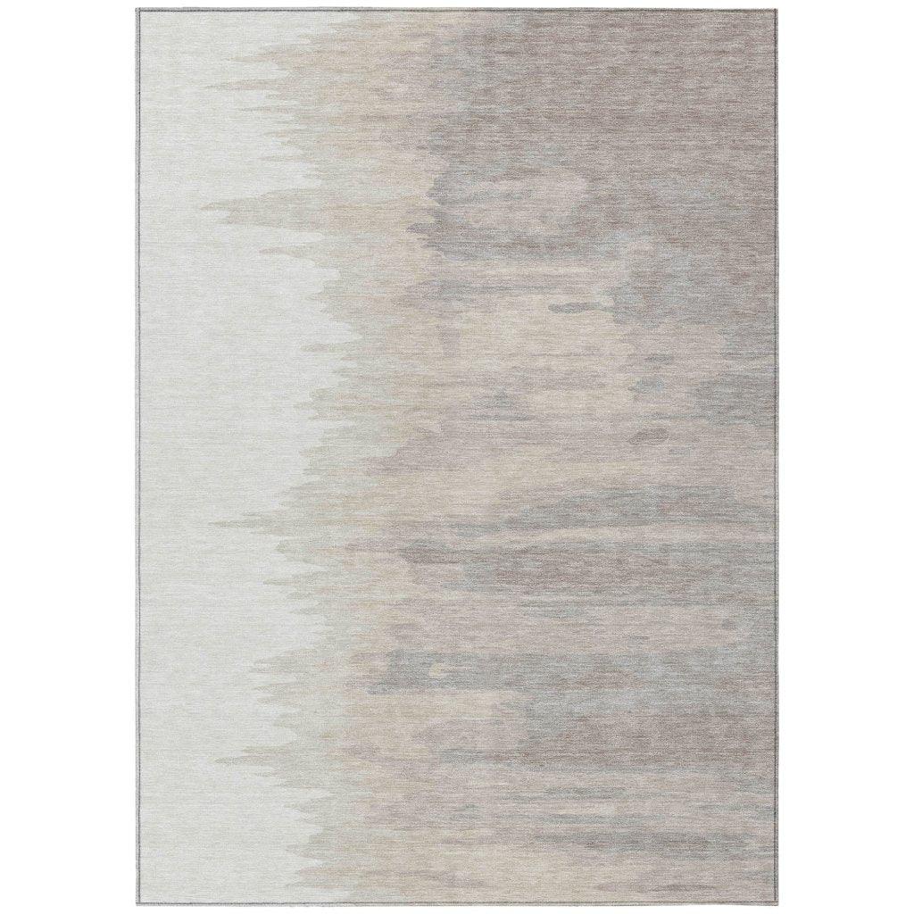 LOOMLAN Rugs Meleya Ivory Washable Indoor-Outdoor Rug