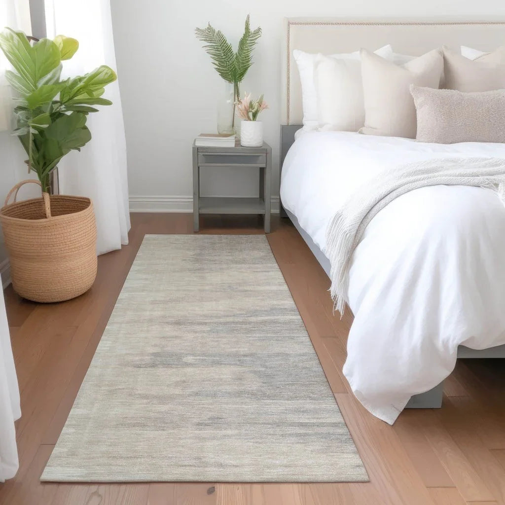 LOOMLAN Rugs Meleya Ivory Washable Indoor-Outdoor Rug