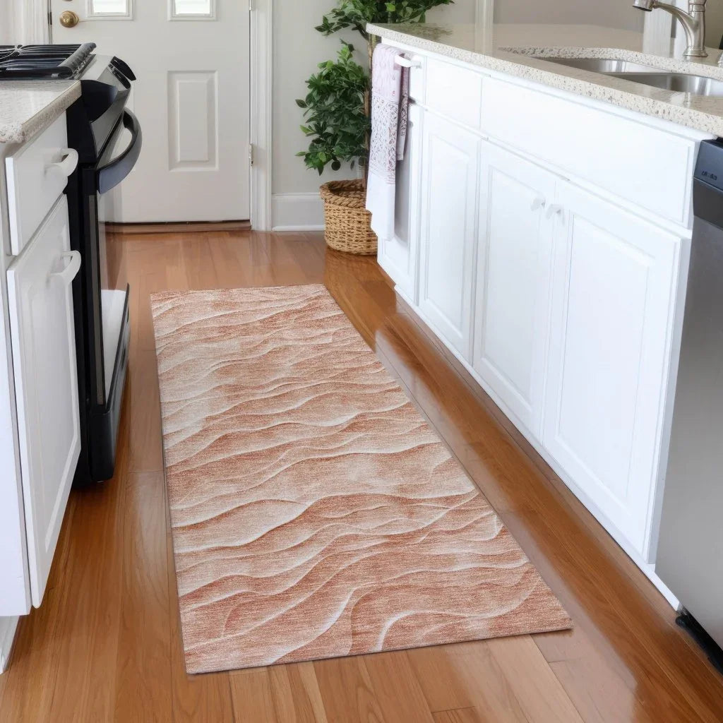 LOOMLAN Rugs Melinae Orange Washable Indoor-Outdoor Rug