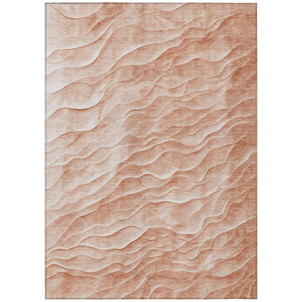 LOOMLAN Rugs Melinae Orange Washable Indoor-Outdoor Rug