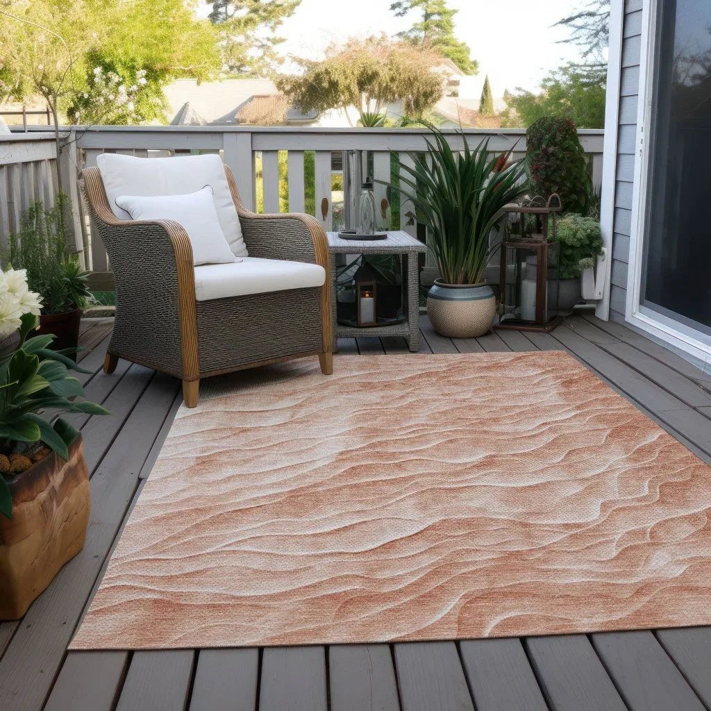 LOOMLAN Rugs Melinae Orange Washable Indoor-Outdoor Rug