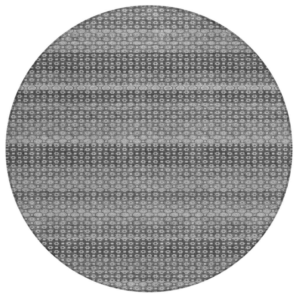 LOOMLAN Rugs Melisyn Gray Washable Indoor-Outdoor Rug