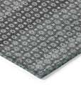 LOOMLAN Rugs Melisyn Gray Washable Indoor-Outdoor Rug