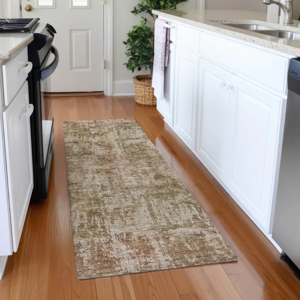 LOOMLAN Rugs Mezzara Beige Washable Indoor-Outdoor Rug