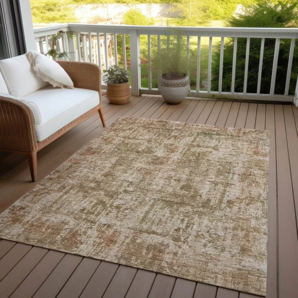 LOOMLAN Rugs Mezzara Beige Washable Indoor-Outdoor Rug