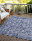 LOOMLAN Rugs Mezzara Blue Washable Indoor-Outdoor Rug