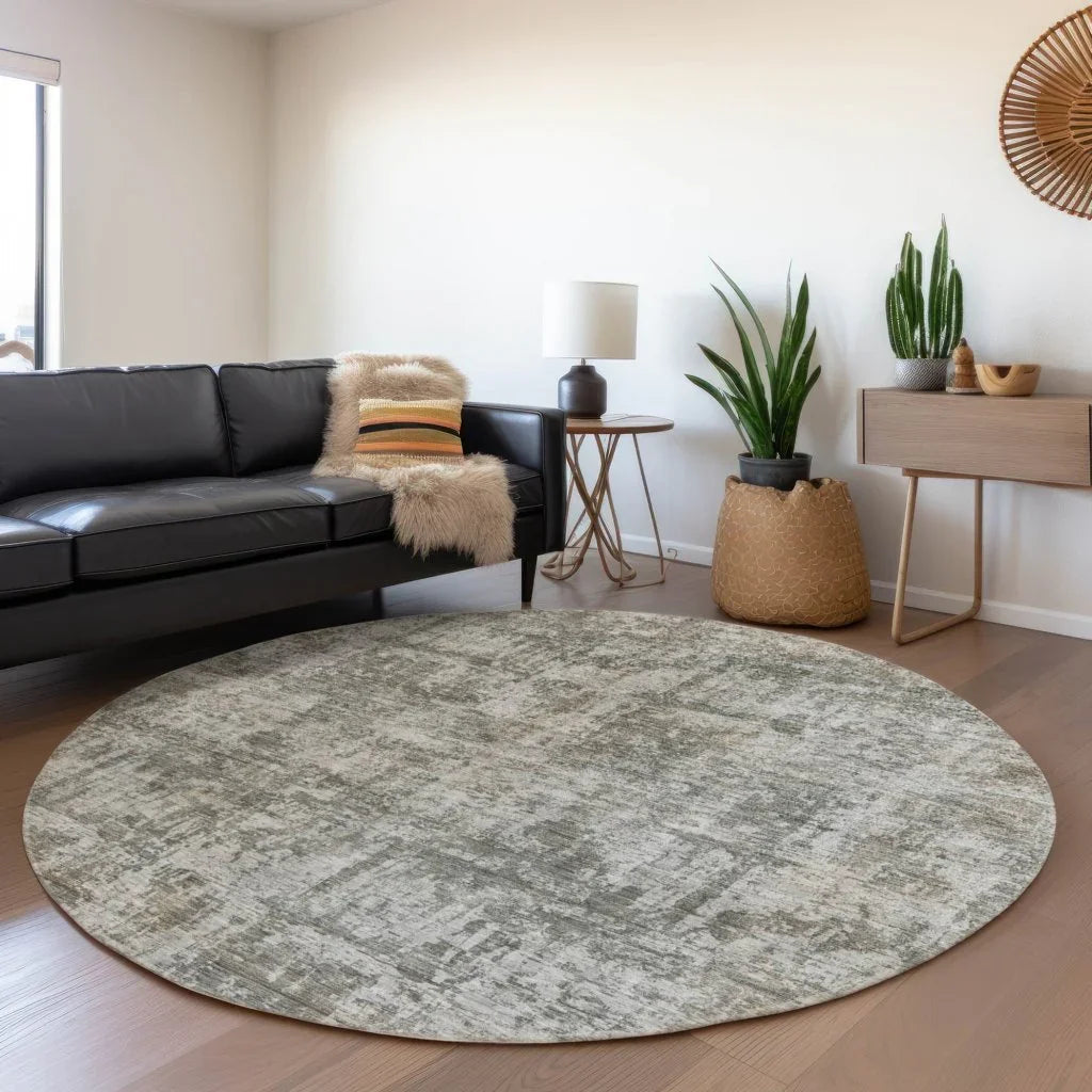 LOOMLAN Rugs Mezzara Gray Washable Indoor-Outdoor Rug
