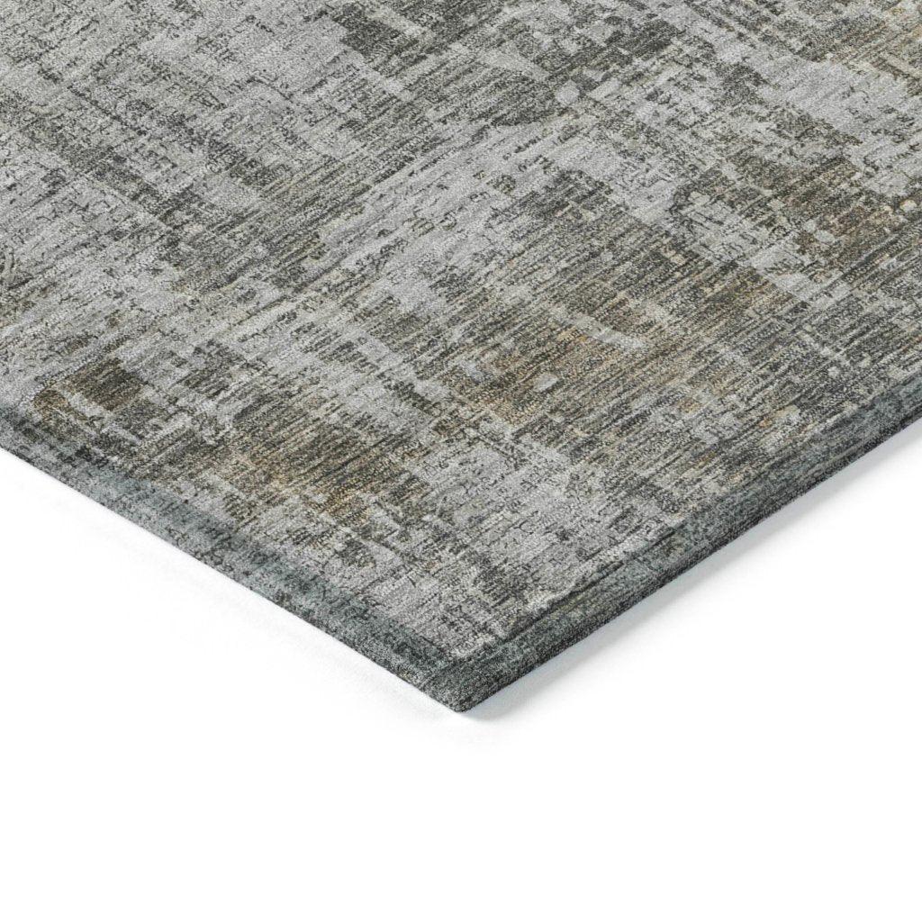 LOOMLAN Rugs Mezzara Gray Washable Indoor-Outdoor Rug
