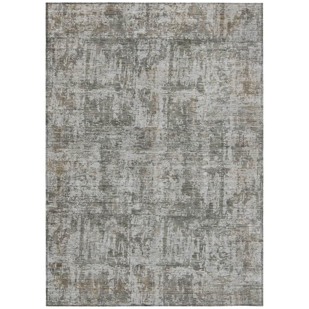 LOOMLAN Rugs Mezzara Gray Washable Indoor-Outdoor Rug