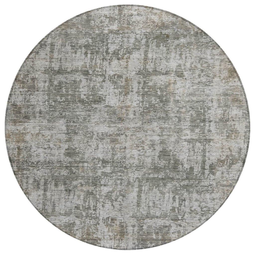 LOOMLAN Rugs Mezzara Gray Washable Indoor-Outdoor Rug