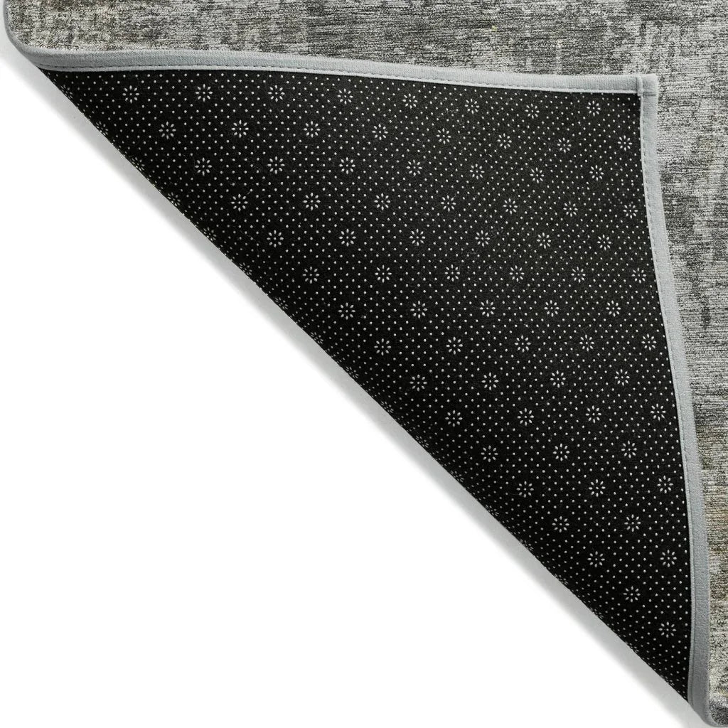 LOOMLAN Rugs Mezzara Gray Washable Indoor-Outdoor Rug