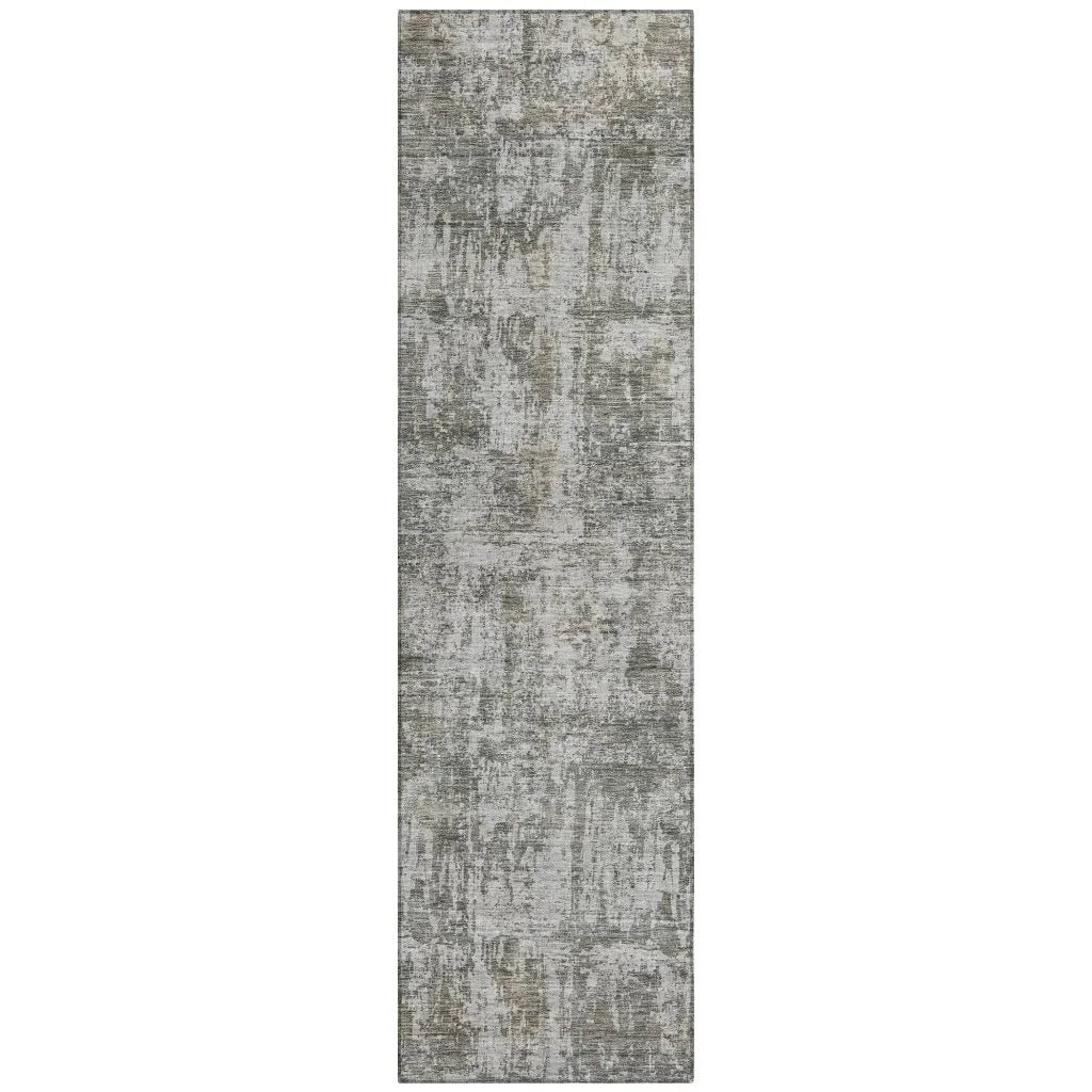 LOOMLAN Rugs Mezzara Gray Washable Indoor-Outdoor Rug