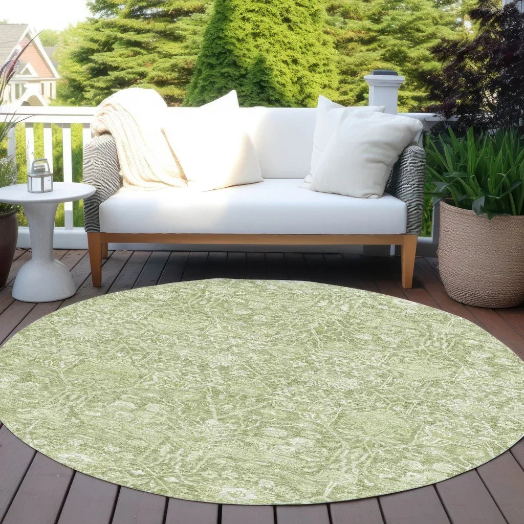 LOOMLAN Rugs Mila Green Washable Indoor-Outdoor Rug