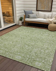 LOOMLAN Rugs Mila Green Washable Indoor-Outdoor Rug