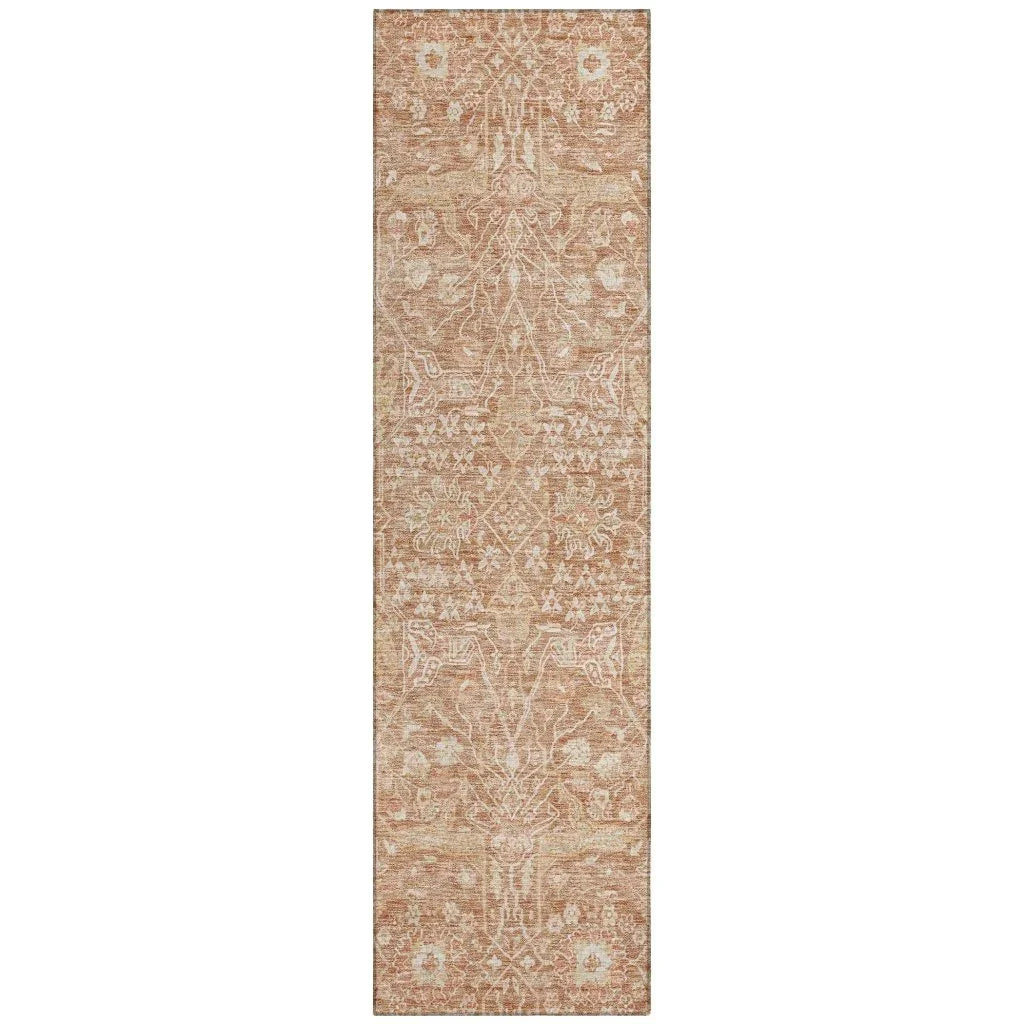 LOOMLAN Rugs Mila Orange Washable Indoor-Outdoor Rug