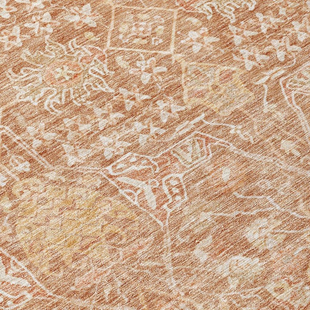 LOOMLAN Rugs Mila Orange Washable Indoor-Outdoor Rug