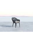 Milano Sunbrella Outdoor Dining Chair 2PC - LOOMLAN - Sunset West - Outdoor Dining Chairs