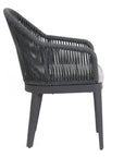 Milano Sunbrella Outdoor Dining Chair 2PC - LOOMLAN - Sunset West - Outdoor Dining Chairs