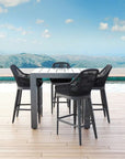 Milano Weatherproof Outdoor Bar Stool - LOOMLAN - Sunset West - Outdoor Bar Stools
