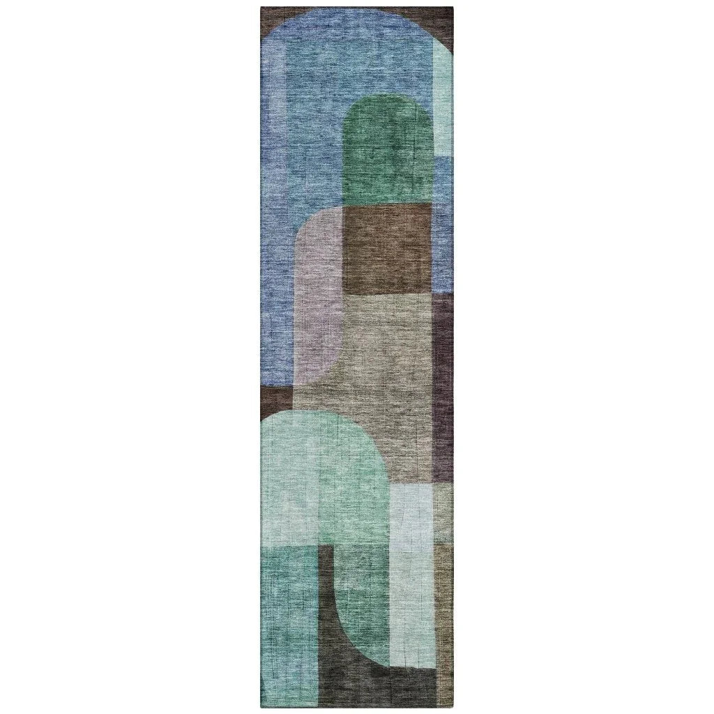 LOOMLAN Rugs Milo Brown Washable Indoor-Outdoor Rug
