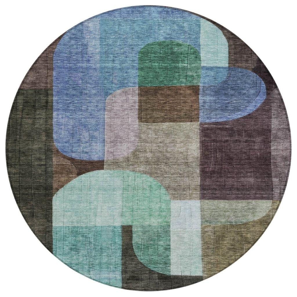 LOOMLAN Rugs Milo Brown Washable Indoor-Outdoor Rug