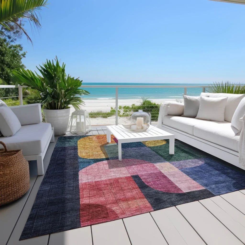 LOOMLAN Rugs Milo Green Washable Indoor-Outdoor Rug