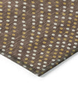 LOOMLAN Rugs Mirelia Brown Washable Indoor-Outdoor Rug