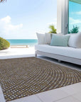 LOOMLAN Rugs Mirelia Brown Washable Indoor-Outdoor Rug