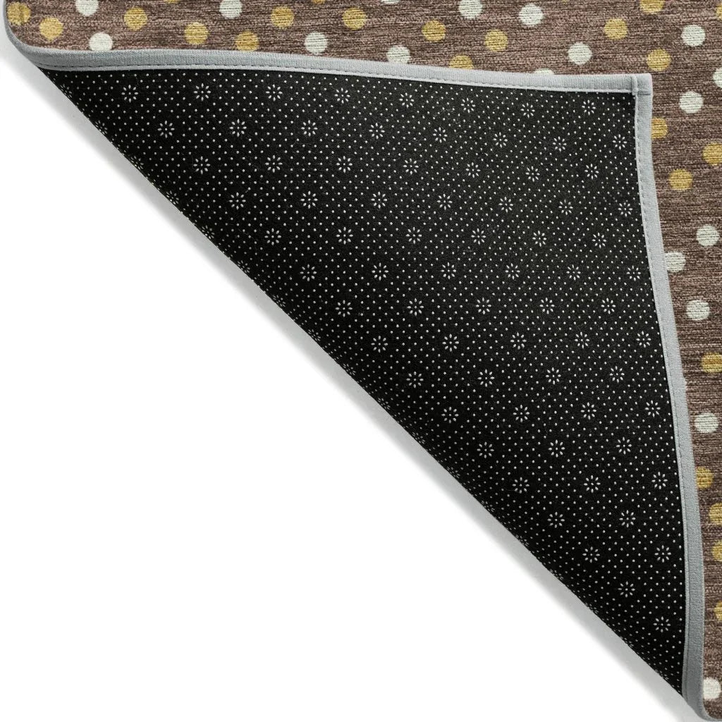 LOOMLAN Rugs Mirelia Brown Washable Indoor-Outdoor Rug