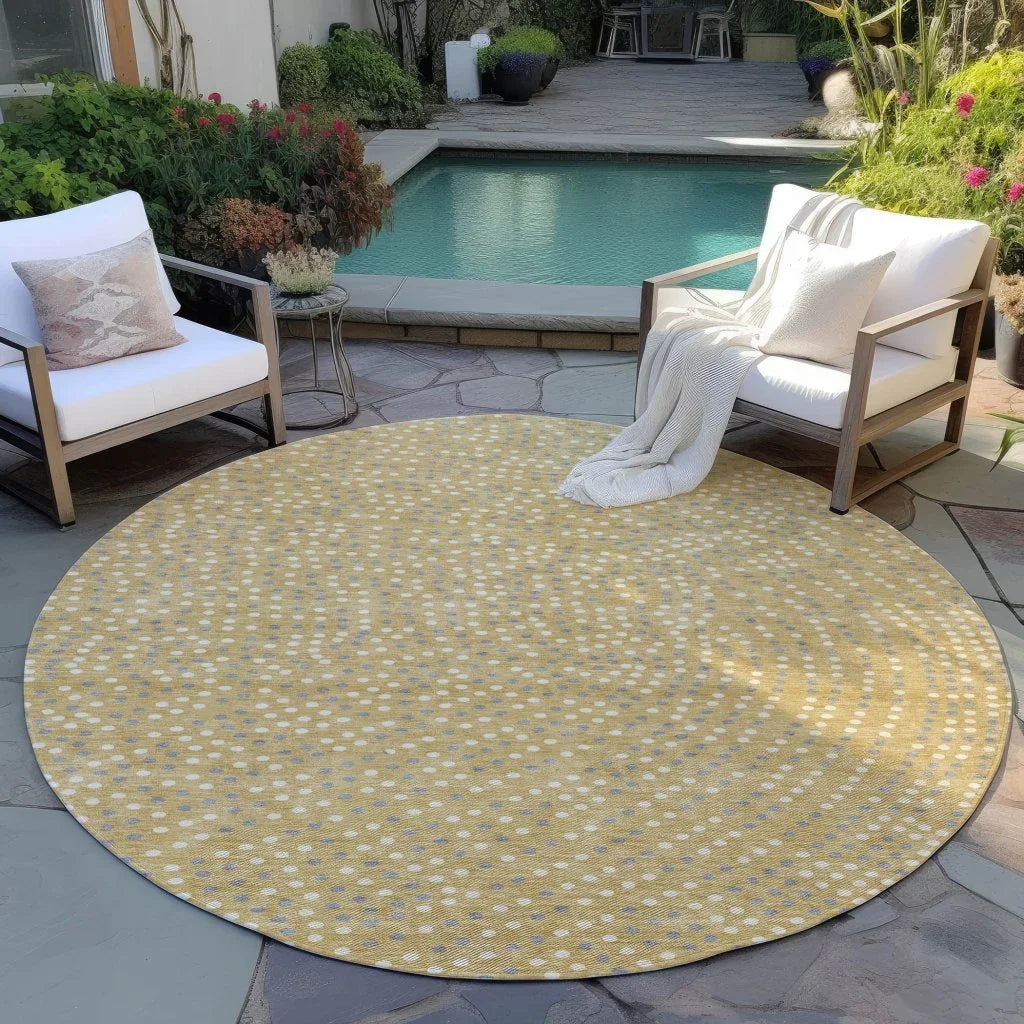 LOOMLAN Rugs Mirelia Gold Washable Indoor-Outdoor Rug