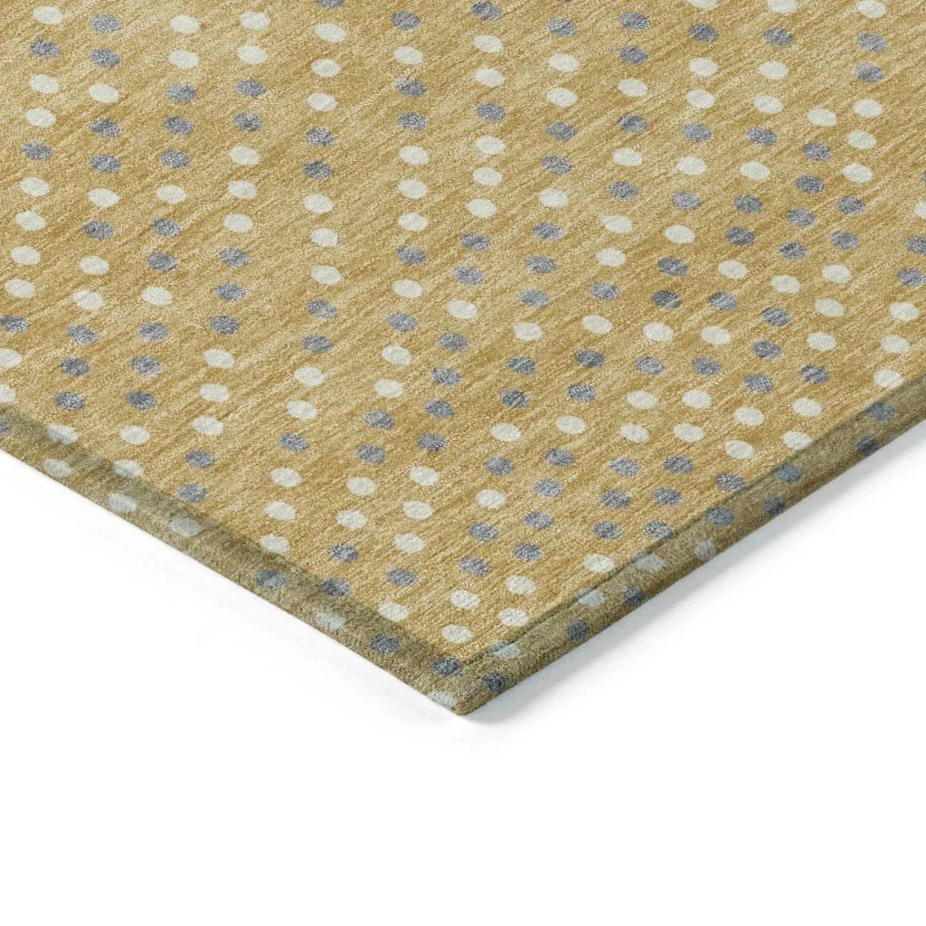 LOOMLAN Rugs Mirelia Gold Washable Indoor-Outdoor Rug