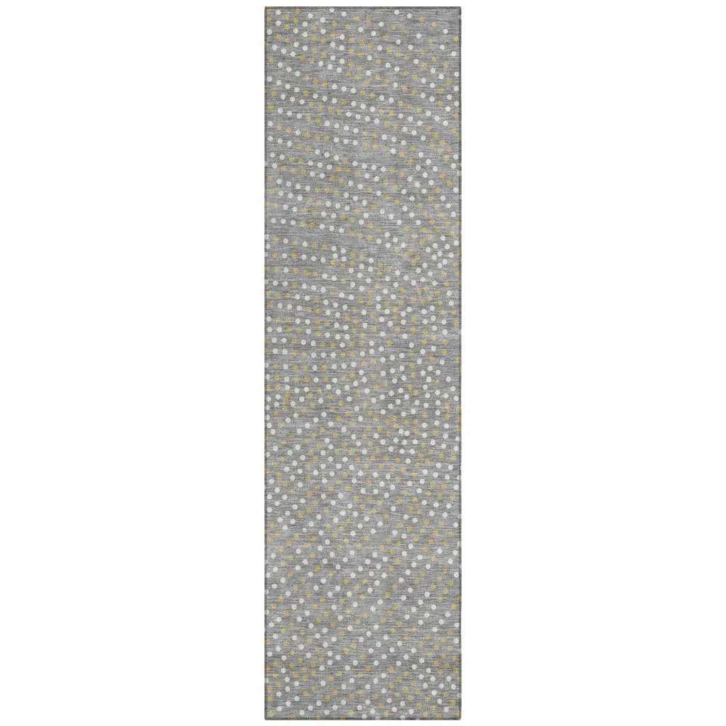 LOOMLAN Rugs Mirelia Gray Washable Indoor-Outdoor Rug