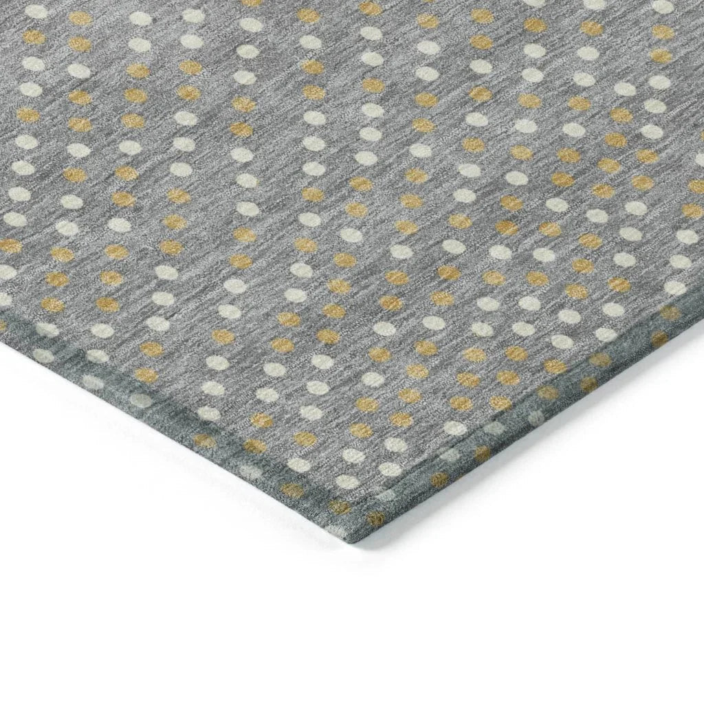 LOOMLAN Rugs Mirelia Gray Washable Indoor-Outdoor Rug