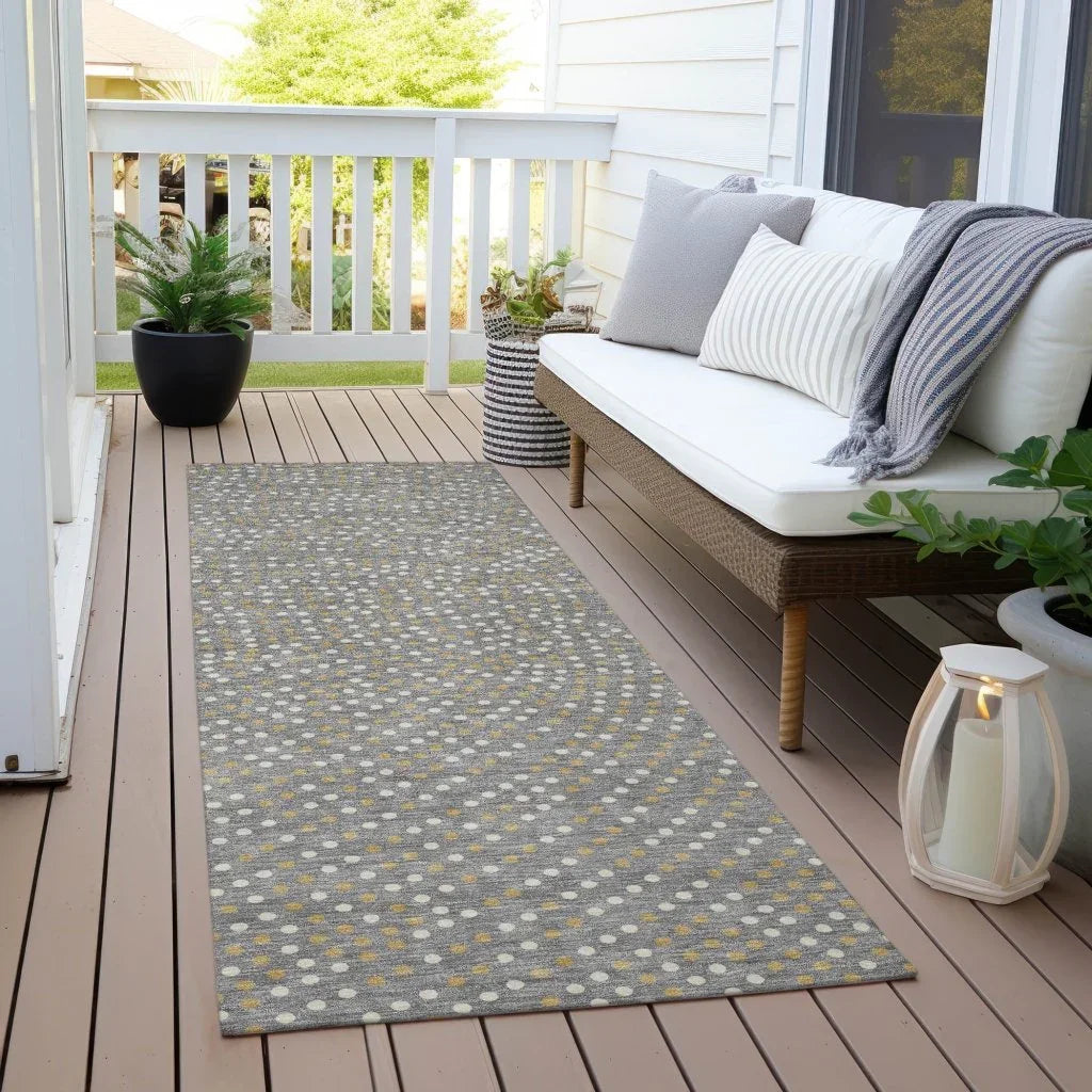 LOOMLAN Rugs Mirelia Gray Washable Indoor-Outdoor Rug