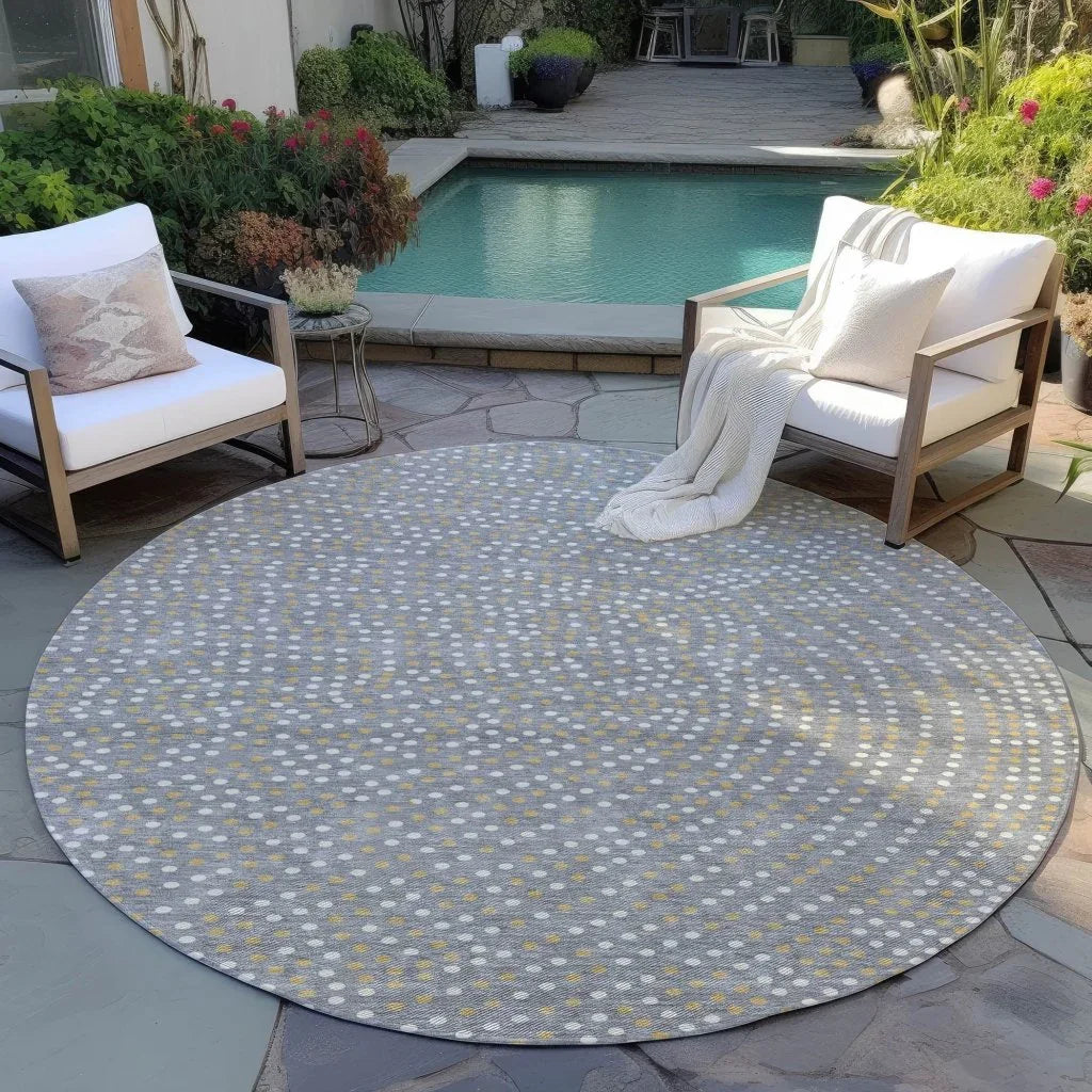 LOOMLAN Rugs Mirelia Gray Washable Indoor-Outdoor Rug
