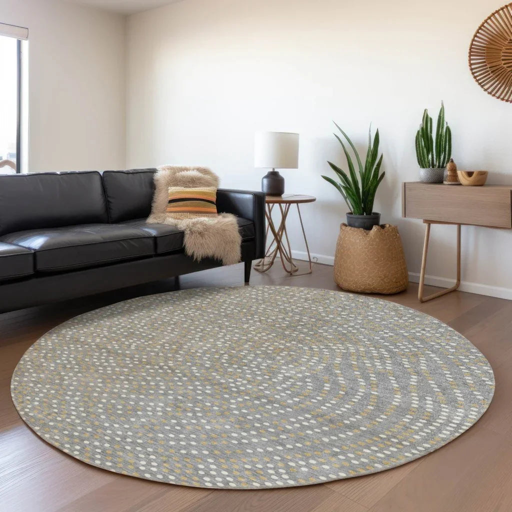 LOOMLAN Rugs Mirelia Gray Washable Indoor-Outdoor Rug