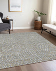 LOOMLAN Rugs Mirelia Gray Washable Indoor-Outdoor Rug