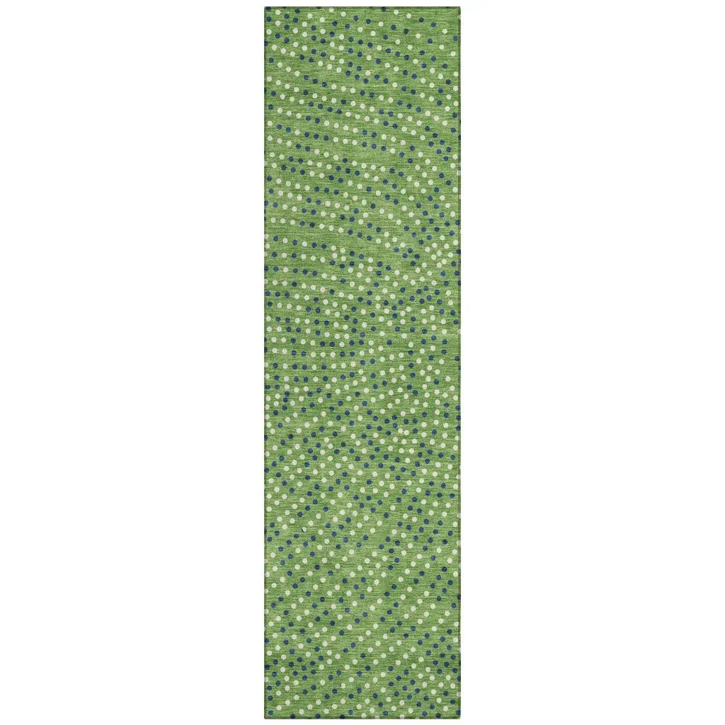 LOOMLAN Rugs Mirelia Green Washable Indoor-Outdoor Rug