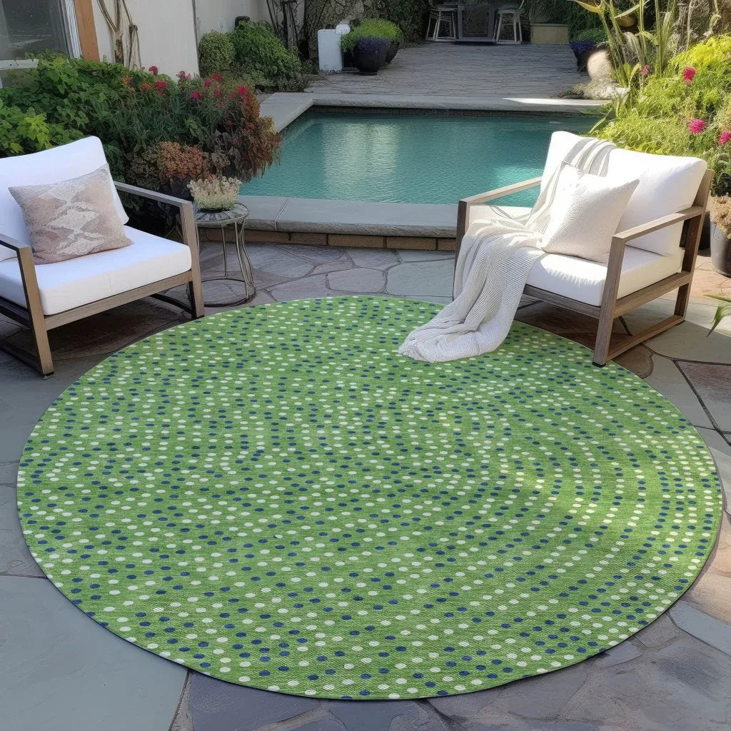 LOOMLAN Rugs Mirelia Green Washable Indoor-Outdoor Rug