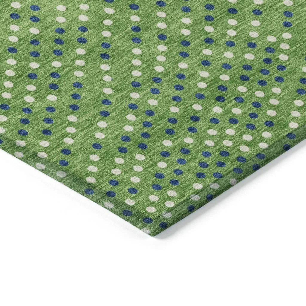 LOOMLAN Rugs Mirelia Green Washable Indoor-Outdoor Rug