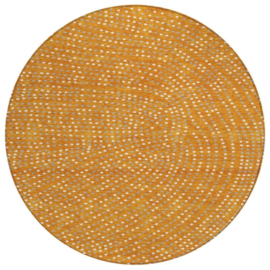 LOOMLAN Rugs Mirelia Orange Washable Indoor-Outdoor Rug