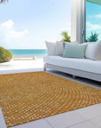 LOOMLAN Rugs Mirelia Orange Washable Indoor-Outdoor Rug