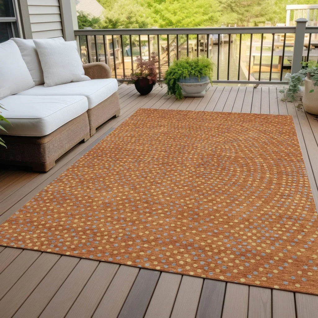 LOOMLAN Rugs Mirelia Paprika Washable Indoor-Outdoor Rug