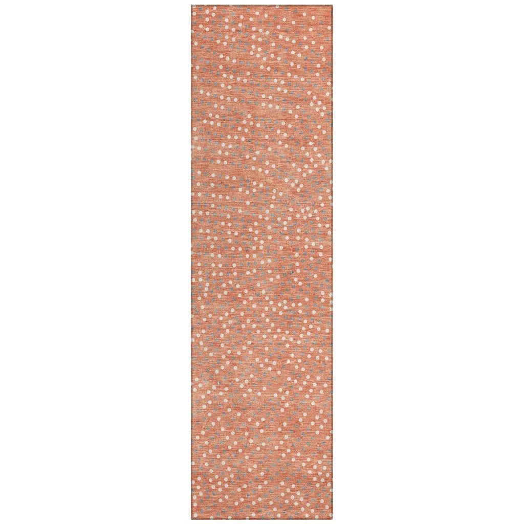 LOOMLAN Rugs Mirelia Salmon Washable Indoor-Outdoor Rug