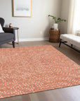 LOOMLAN Rugs Mirelia Salmon Washable Indoor-Outdoor Rug