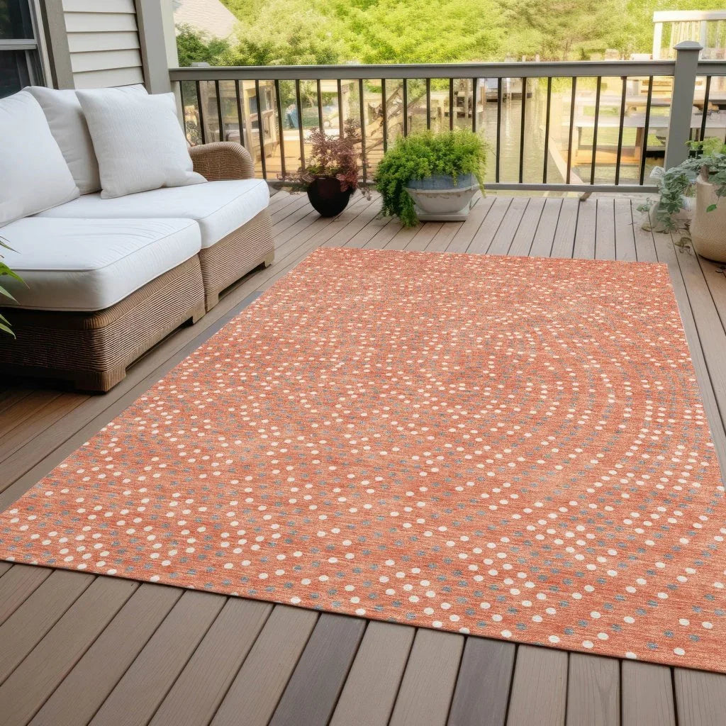 LOOMLAN Rugs Mirelia Salmon Washable Indoor-Outdoor Rug